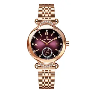 Premium Women's Waterproof Quartz Watch - Sapphire Crystal Glass 26mm Small Face Luxury Timepiece - Two-Tone Steel Band Fashion Watch for Ladies
