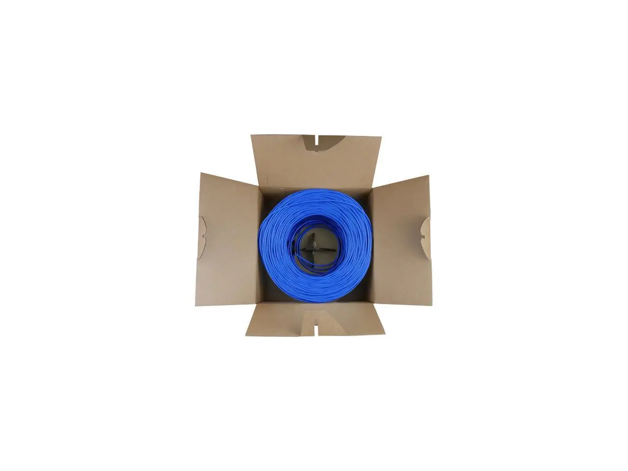 Nippon Labs 50CPE-5E-SD-1K-BL 1000 ft. Bare Copper 24AWG CMR UTP Cat5e Bulk Cable, 350MHz, Solid Wire - Blue