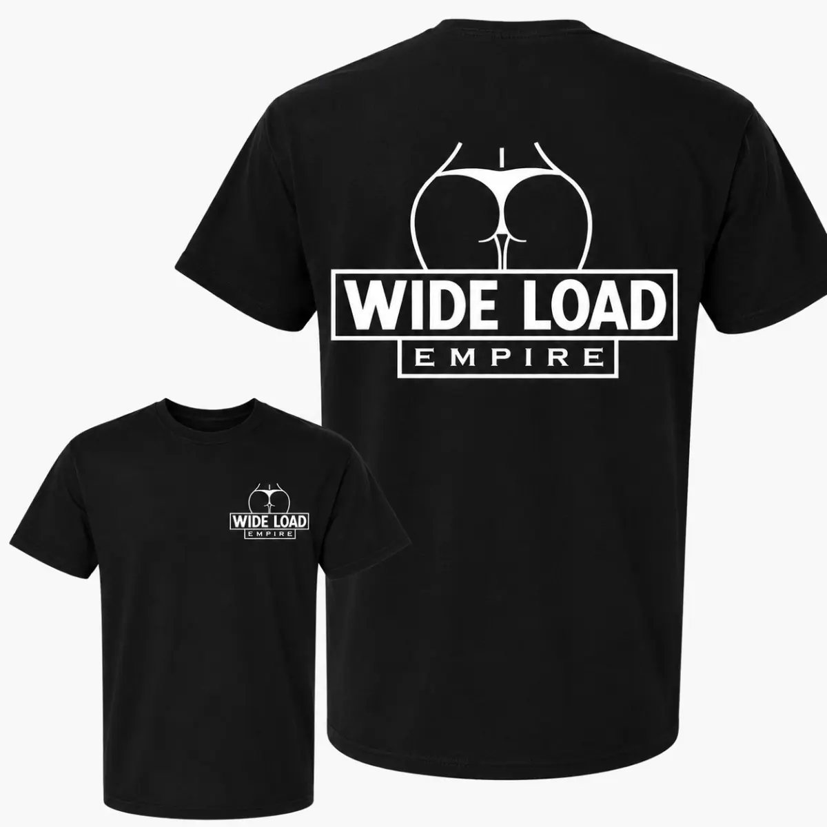 Blue Collar Wide Load Empire T-Shirt, Wide Load Graphic Tee, Funny Trucker Shirt, Heavy Haul Shirt, Oversized Load Trucking Tee, Double Sided Workwear Gift for Men
