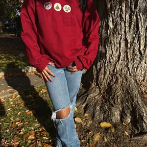 Embroidered Christmas Sugar Cookie Sweatshirt | Trendy Festive Crewneck | Embroidered Sweatshirt