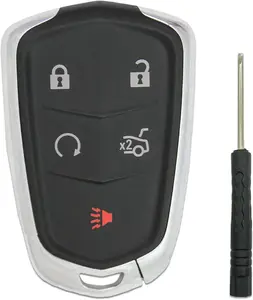 Key Fob Cover Replacement Fits for 2014-2020 Cadillac ATS CTS CT6 XT4 XT5 XT6 XTS SRX Keyless Entry Key Fob Case Shell HYQ2AB