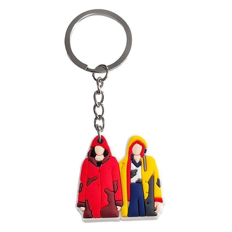 Stranger Things anime merchandise: full range of keychains, bag charms, and decorative pendants.keychain Stranger Things anime merchandise: full range of keychains, bag charms, and decorative pendants.keychain