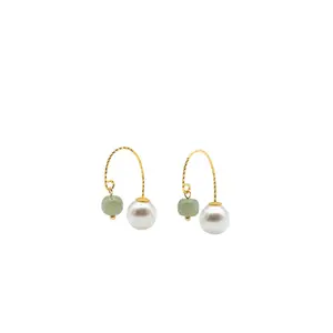 Ana — Pearl Jade Thread Earrings