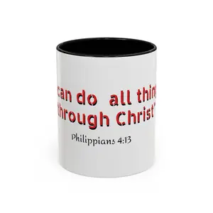 I can do all things through Christ, Philippines, bible verses, christians, Accent Coffee Mug, 11oz, smile, personalized, mug, best cup