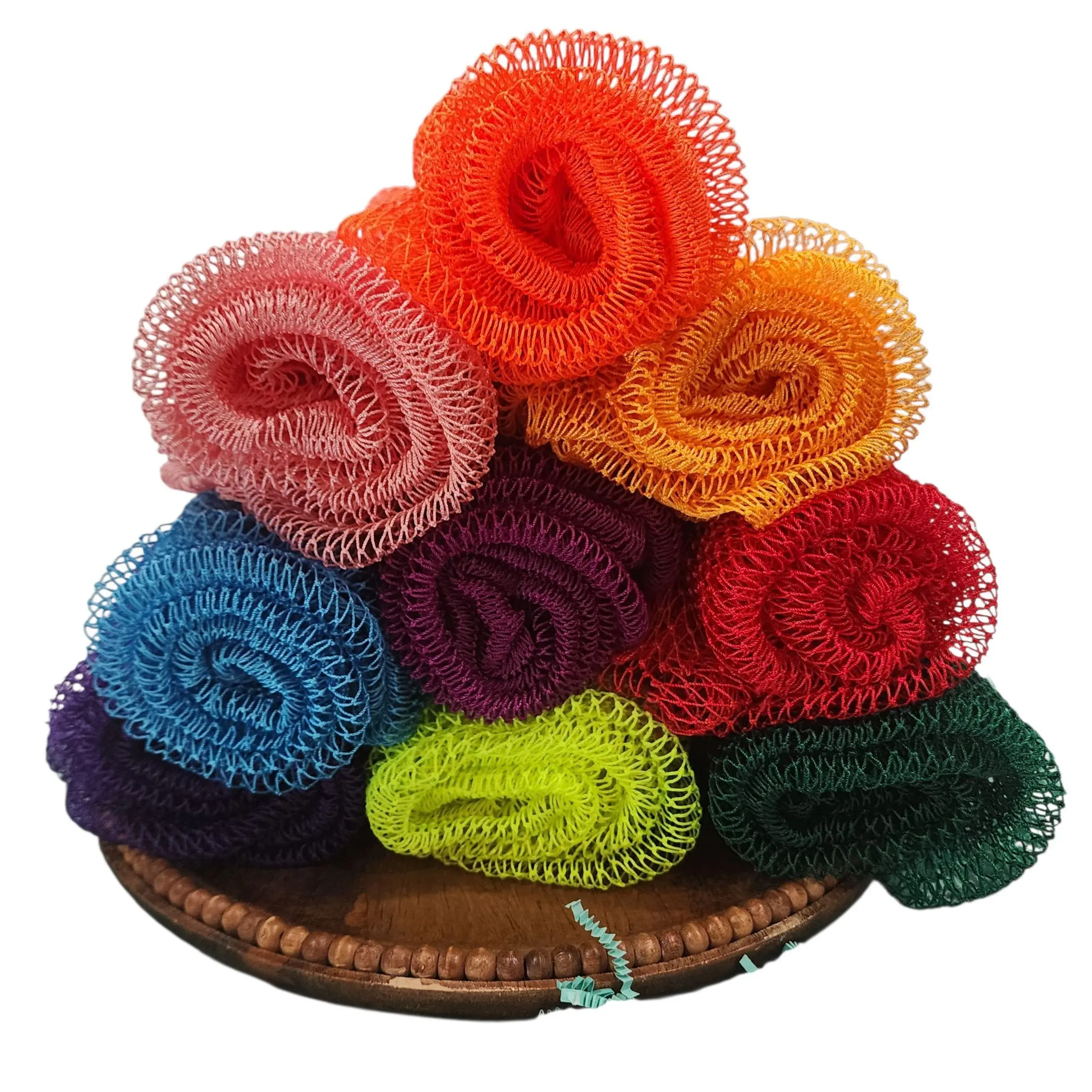 Authentic African Net Sponge Exfoliating Bath Net Cloth, Extra Long Back Scrubber for Shower, Reusable Bath Sponge for Body, Women Men Skin Cleansing Scrubbing Cloth, Durable Net Bath Cloth For Daily Shower Body Exfoliation