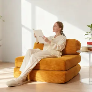 Convertible Sofa Bed Sleeper Chair | Portable Guest Bed with Backrest | Compact for Living Room & Studio