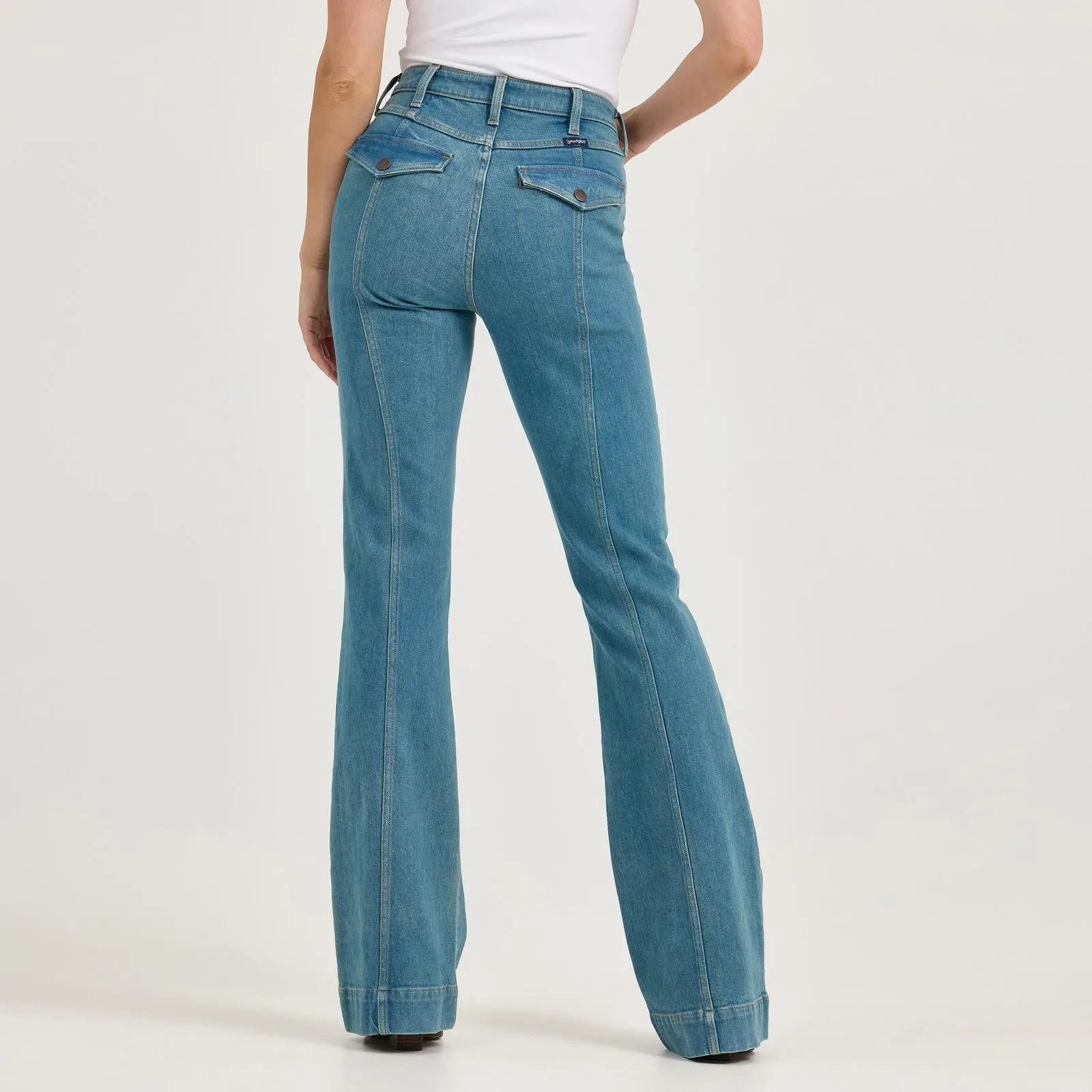 Wrangler Brittany Trouser, Cotton, Pocket, Bottoms, Denim