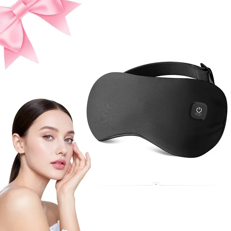 New comfort belt USB charging cordless heating eye mask with elastic band Hot compress sleeping facial mask, good for travel and office
