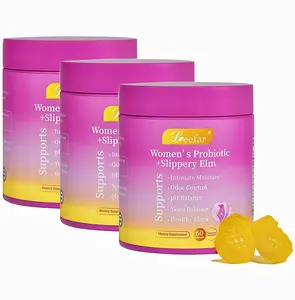 3 Pack LEEFAR Her Probiotics Gummies RT - All in One Solutionwith Slippery Elm and Prebiotics & Lactobacillus Probiotic Blend for Women's pH Balance and Dryness Hawaiian Pineapple Gummies Dietary Supplement