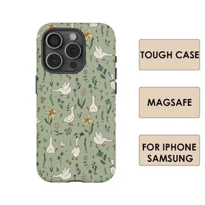 MagSafe/Tough Case Silly Goose Fun Animal Lover 2-in-1 Phone Case, Protective Cover for iPhone 11 12 13 14 15 16 17 Pro Max Pro Plus, Compatible with Samsung Galaxy S25 S24 S23 Ultra