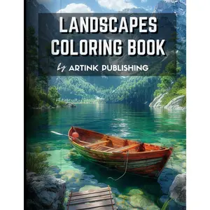 Landscapes Coloring Book For Adults, Teens, Women and Men by Artink Publishing For Relaxation, Calmness, Meditation.: 50 Grayscale Coloring Pages Of ... Towns, Castles. (Coloring books for adults) Paperback – June 20, 2024