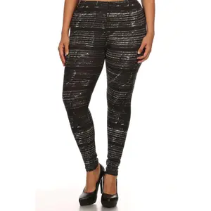 Plus Size Tie Dye Print, Full Length Leggings In A Fitted Style With A Banded High Waist.