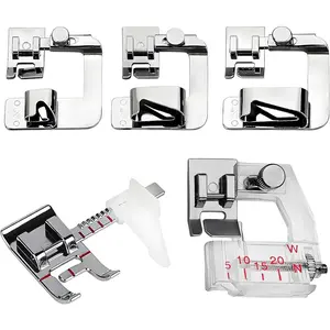 5 count Sewing Machine  Set Includes 3 count Wide Rolled Hem Presser Foot,Adjustable Guide Foot, Bias Binder Foot for Household   Janome