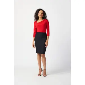 Joseph Ribkoff Jacquard Knit Straight Skirt
