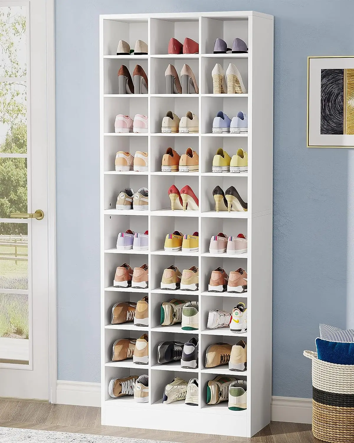 Tribesigns Freestanding Shoe Organizer with 30 Cubbies for Closet Cabinet Rack , Shoe rack organizer Wood hanging closetorganizer Hangable Wooden Tribesigns Freestanding Shoe Organizer with 30 Cubbies for Closet Cabinet Rack , Shoe rack organizer Wood hanging closetorganizer Hangable Wooden