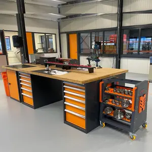 CAT40 CNC Tool Cart, 5-Tier Steel Frame Unit, 100-Capacity Tool Holder, Pre-Assembled Mobile Cart with Mobile Wheels