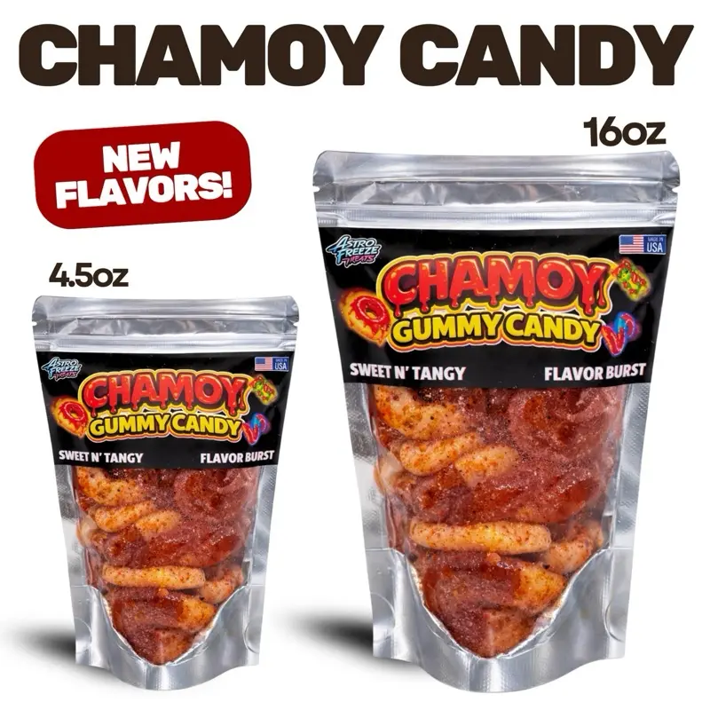 Chamoy Snacks - Sweet n' Tangy Chewy Snack- Astro Freeze Treats - Fruity Tajin Chili Lime Seasoning Spicy