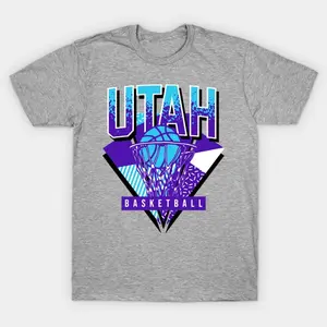Utah Basketball 90s Throwback Classic T-Shirt, Jazz Shirt, malone jazz unisex shirt, retro utah jazz Tees, john stockton, throwback jazz, utah basketball, Casual, Fashion, Menswear, Retro, Streetwear, Top, Vintage, Classic, Stylish, Basic, Cotton