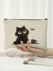 Cat Snack Bag for Travel, Cosmetic Organizer, Emergency Snacks Storage, Ideal Gift for Friends & Sisters, Fashionable Travel Pouch