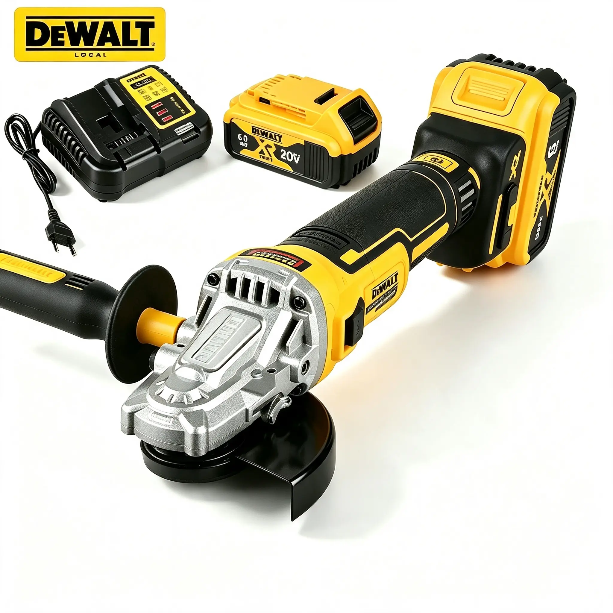 DEWALT DCG405FN 20V MAX XR Brushless 125mm Flat Head Cordless Angle Grinder, Electronic Clutch & Brake With Soft Start, For Metal Cutting Weld Grinding Fabrication Renovation Work, Side Slide Switch Grinder, Dust Protection Design