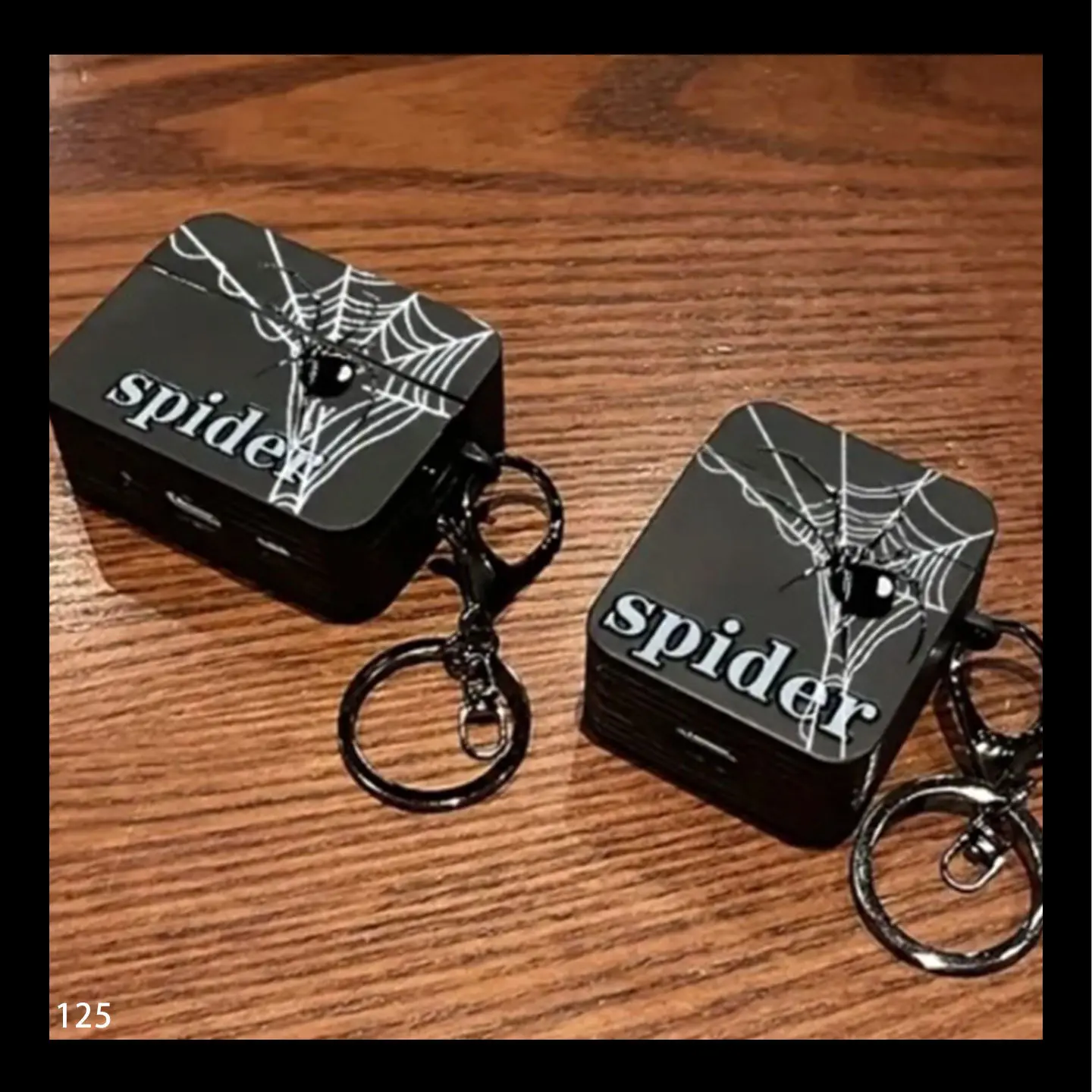 White spider web + keychain