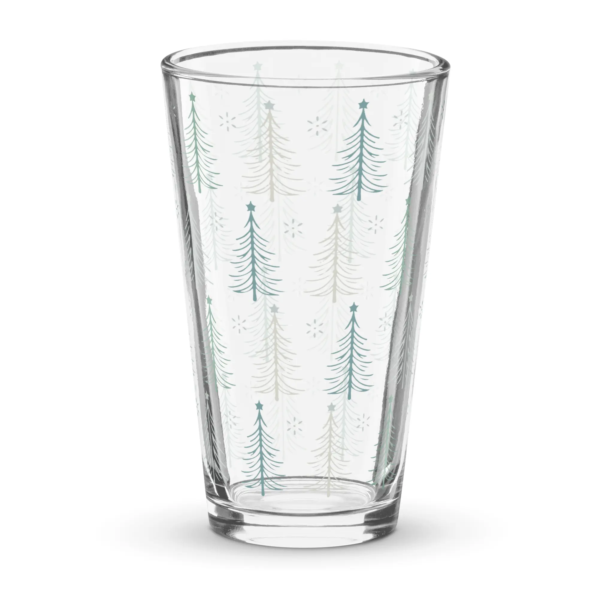 Christmas Trees Pattern 16oz Pint Glass
