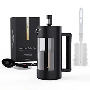 French Press Coffee Maker & Frothed Milk Press Set