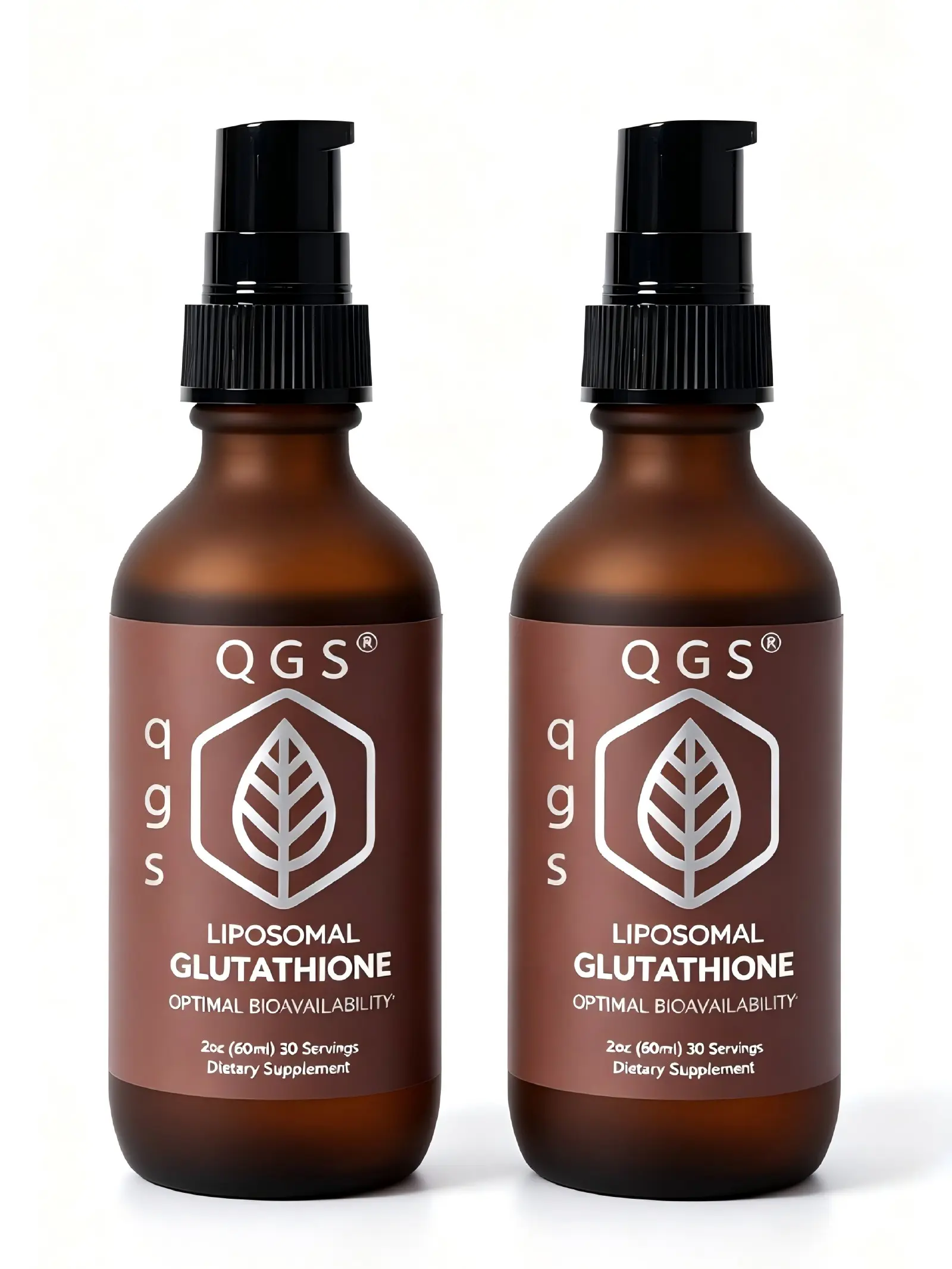 QGS Liposomal Glutathione Dietary Supplement - 2 Cherry-Flavored Bottles, All-Natural FDA Registered Vitamin, Multi-Vitamin for Immunity Boost, Healthcare