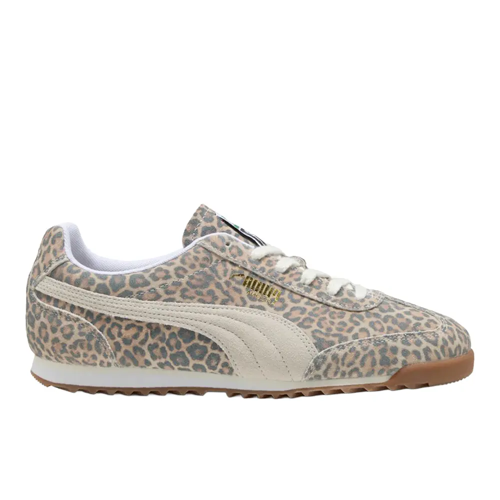 PUMA Womens Arizona Leopard Print Lace Up Sneakers Shoes Casual - Brown, Grey PUMA Womens Arizona Leopard Print Lace Up Sneakers Shoes Casual - Brown, Grey