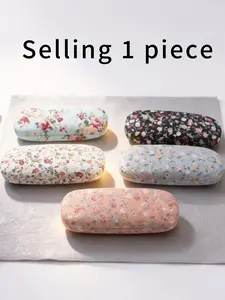 Floral Soft Eyeglass Case for Women, Ditsy Flower Cloth Glasses Storage Pouch Portable Lightweight Sunglasses Holder Protective Case for Travel, Daily Use & Handbag Organization