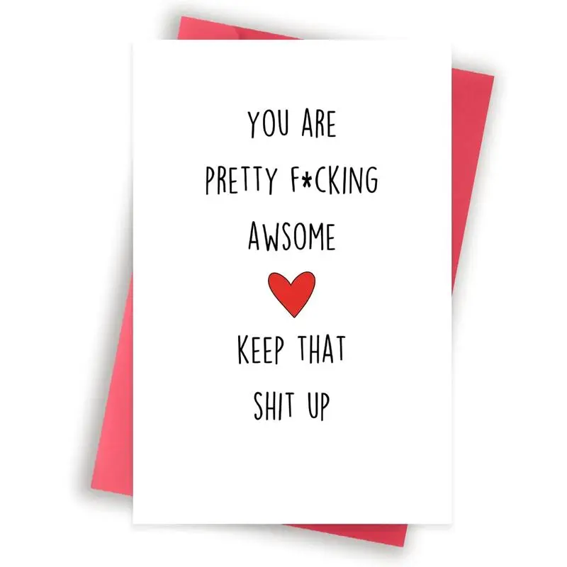 Greeting Card for Friends, Funny Letter Pattern Card with Envelope, Creative Birthday Gifts, Custom Message Card