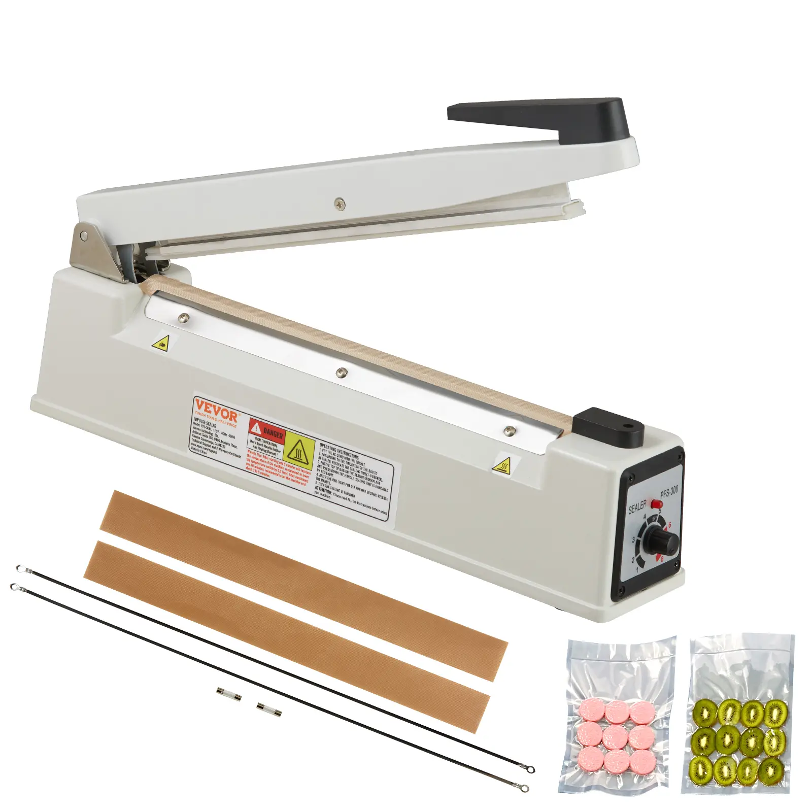 Spring new arrivals Impulse Sealer 12 inch, Manual Heat Sealing Machine with Adjustable Heating Mode, Aluminum Shrink Wrap Bag Sealers for Plastic Mylar PE PP Bags, Portable Poly Bag Sealer with Extra Replace Kit