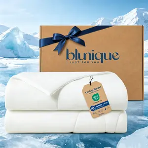 BLUNIQUE【Memorial Day Deals】 Summer Cooling Comfort Blanket for Hot Sleepers ,Ice Cream Blanket,Breathable Oversized fathersdaygiftideas