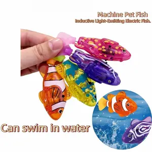 Electric Fish Bath Toy, Water Sensor Simulation Swinging Fish, Glowing Fish Fun Gift, Tamagotchi Fish Magic Machine, Swimming Bath Toy
