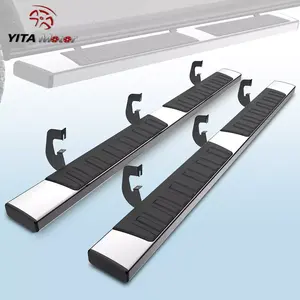 OEDRO 6.5 inch Running Boards Compatible with 2007-2018 Chevy Silverado/GMC Sierra 1500 Double Cab, 2007-2019 2500HD 3500HD Side Step Nerf Bars (Inc. 19 1500 LD/Limited)