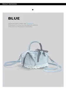 Women's Cute Coquette Lace Bow Mini Handbag Crossbody Purse with Removable Strap