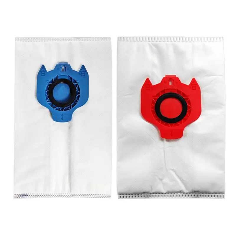 Melie Vacuum Cleaner Dust Bags, 3-Pack Cleaning Replacement Bags for Household Vacuum Cleaners - Blue/Red