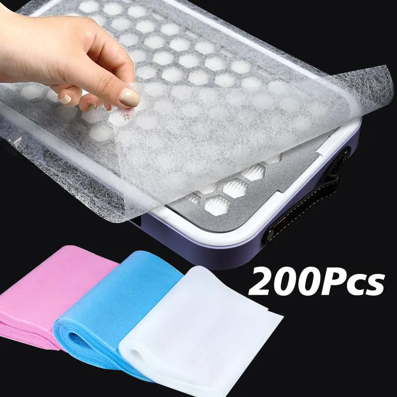 100/200Pcs Disposable Nail Art Vacuum Dust Collector Non-Woven Filter Paper Manicure Machine Dust Filter Paper Cleaning Tools