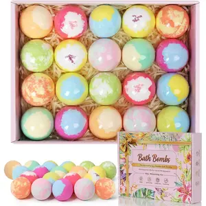 20-Pack Luxury Bath Bombs Gift Set| Moisturizing Spa Fizzies