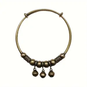 Alaja Vintage Copper Retro Small Bells Push-Pull Bracelet for Men & Women, Durable High-Quality Copper, Stylish and Long-Lasting Accessory Appeal Longevity