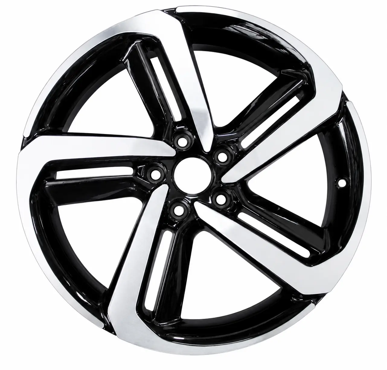 Honda Genuine OEM Factory Original Wheel Rim - 19x8.5 Aluminum Alloy, 5-Double Spoke Machined Black, Spin-Tested Sport OEM Replacement Part for 2018-2022 Accord [64127] by Recon Auto