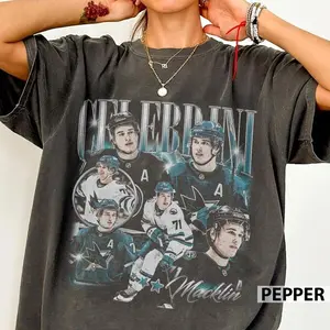 Macklin Celebrini Ice Hockey Bootleg 90s Comfort Colors Shirt