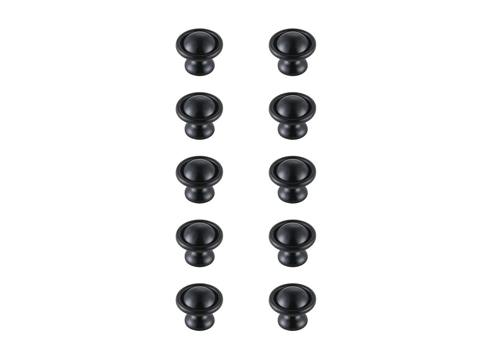 212 MAIN Modern Kadea Mushroom Knob, Elegant Decor KB2008-MB-10PK, 1.2 in. Dia., Matte Black, Pack of 10