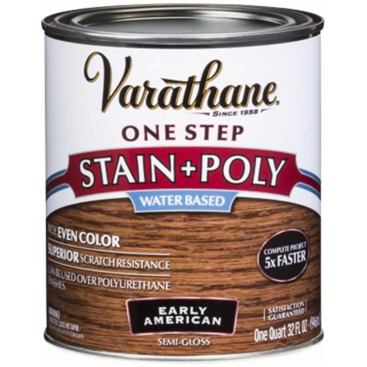 Rust-Oleum 336361 1 Qt. OneStep Semi-Gloss Early American Water-Based Stain+Poly, for DIY Users’ Automotive, Motorcycle Paint Care & Maintenance Needs