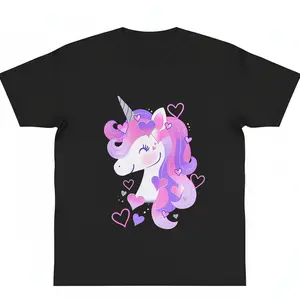 Magical Purple Unicorn Fantasy For Graphic tee shirt y2k cotton fashion Streetwear Comfort Shortsleeve Casual Top Trending Easy Care Machine Wash Safe gift