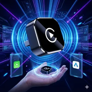 2026 Wireless Apple CarPlay Adapter for Portable In-Car Display, 2-in-1 Wireless CarPlay & Android Auto Adapter Easier Connectivity Compatibility Stable, Faster, Automotive