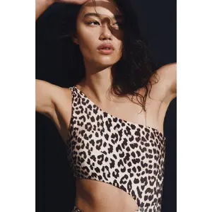 H&M Padded-cup High-leg swimsuit