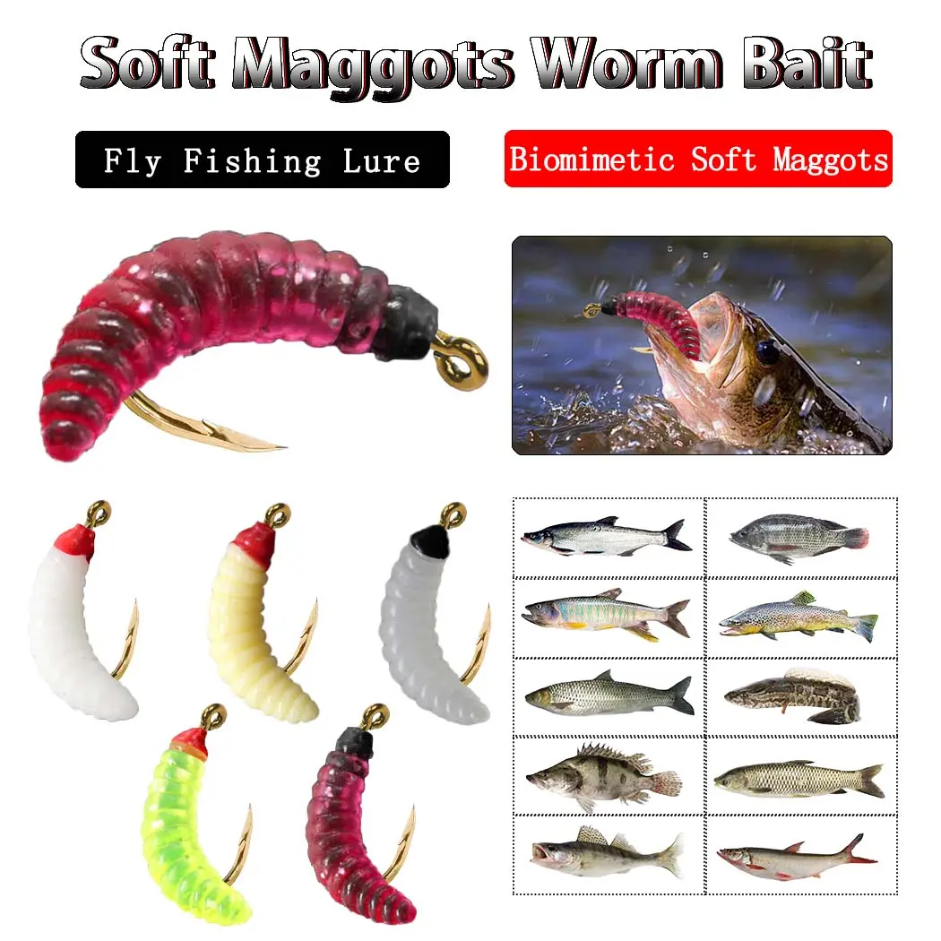 5/10pcs Maggots Fish Bait for Carp Catfish Trout Outdoor Fishing Lure, Essential Fishing Gear for Beginners, High-Quality Fishing Equipment - TikTok Shop 5/10pcs Maggots Fish Bait for Carp Catfish Trout Outdoor Fishing Lure, Essential Fishing Gear for Beginners, High-Quality Fishing Equipment - TikTok Shop