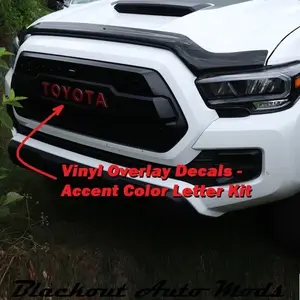 RED Grill Letter Set for Toyota Tacoma TRD PRO 2016+ Precut Vinyl Decals