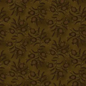 Fabric Henry Glass Brown Pomegranate Patch Scrap Basket Favorites by the Quarter Yard 1517-33